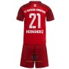 Maglia ufficiale FC Bayern Monaco Lucas Hernandez 21 Casa 2021-22 per Bambino